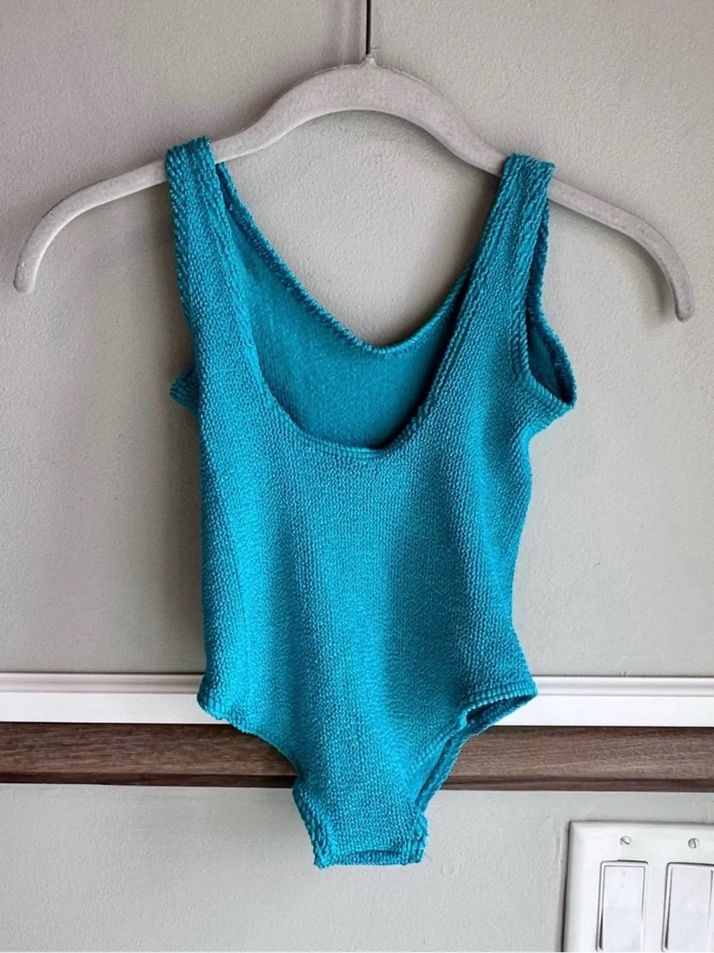 Bond-eye Mini Me Kids Teal Mara Crinkle One Piece Swimsuit One Size